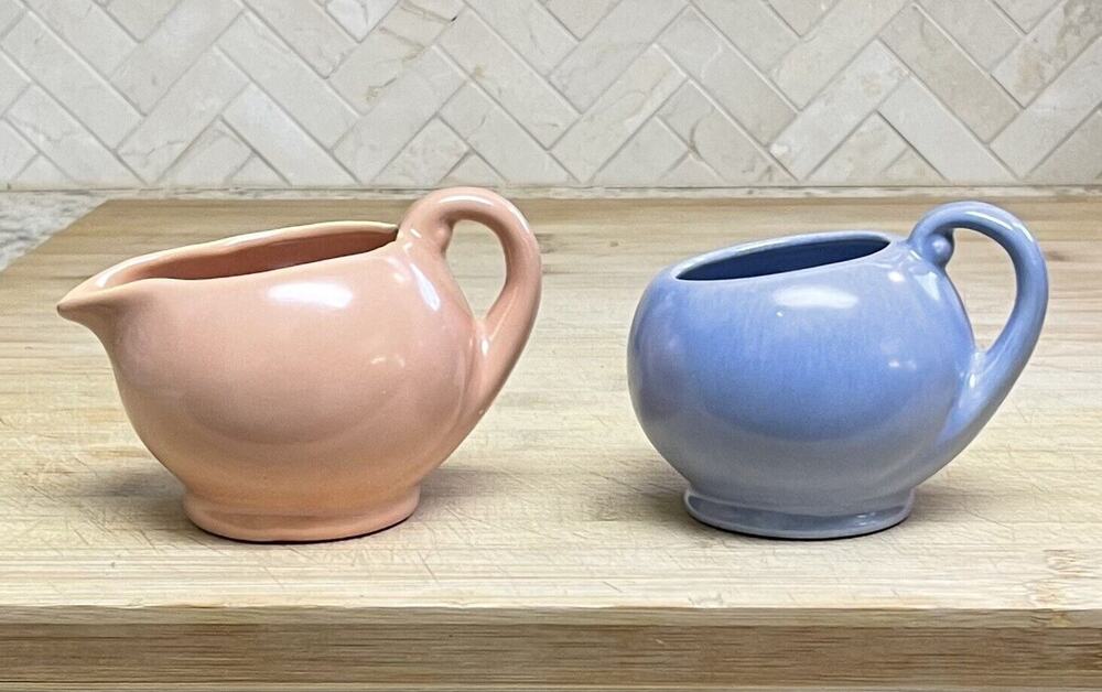Vintage Metlox 200 Series Poppy Trail Pottery Creamer & Sugar Dish Lot